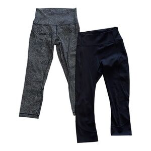 Lululemon Athletica Black and Gray Leggings Performance Fit